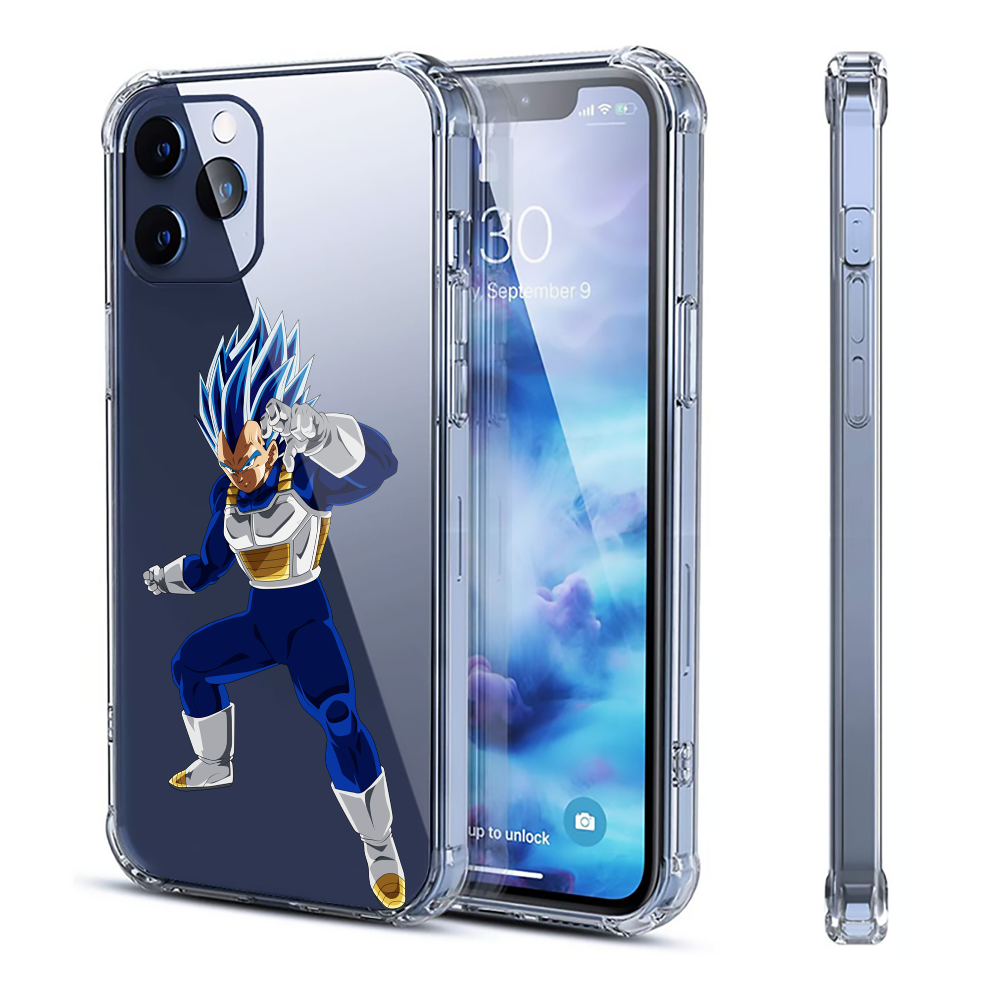 （画像用） ドラゴンボール ベジータ四世（Bejīta Yonsei）DRAGON BALL Vegeta IV 【iPhone 12シリーズ対応】透明スマホケース（クリアソフトケース）